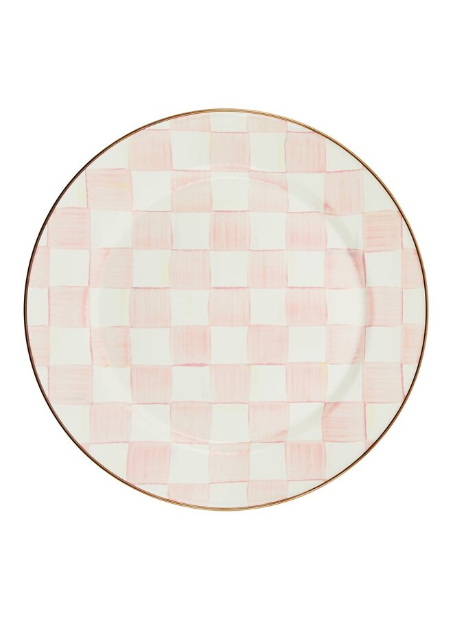 Rosy Check Enamel Charger/Plate