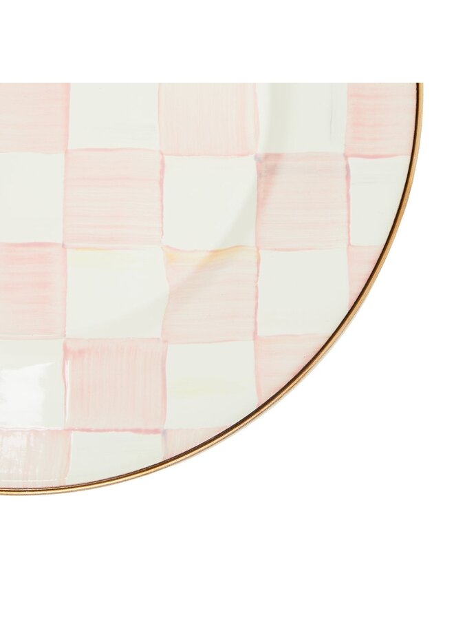 Rosy Check Dinner Plate
