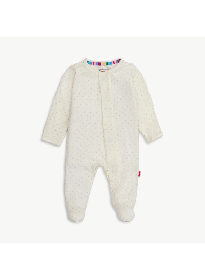 Pin Dot Cream Magnetic Footie