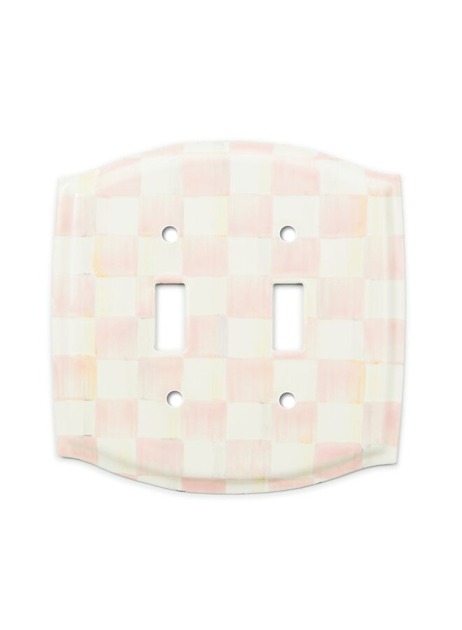 Rosy Check Double Toggle Switch Plate