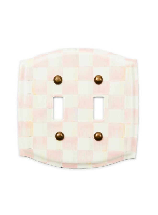Rosy Check Double Toggle Switch Plate