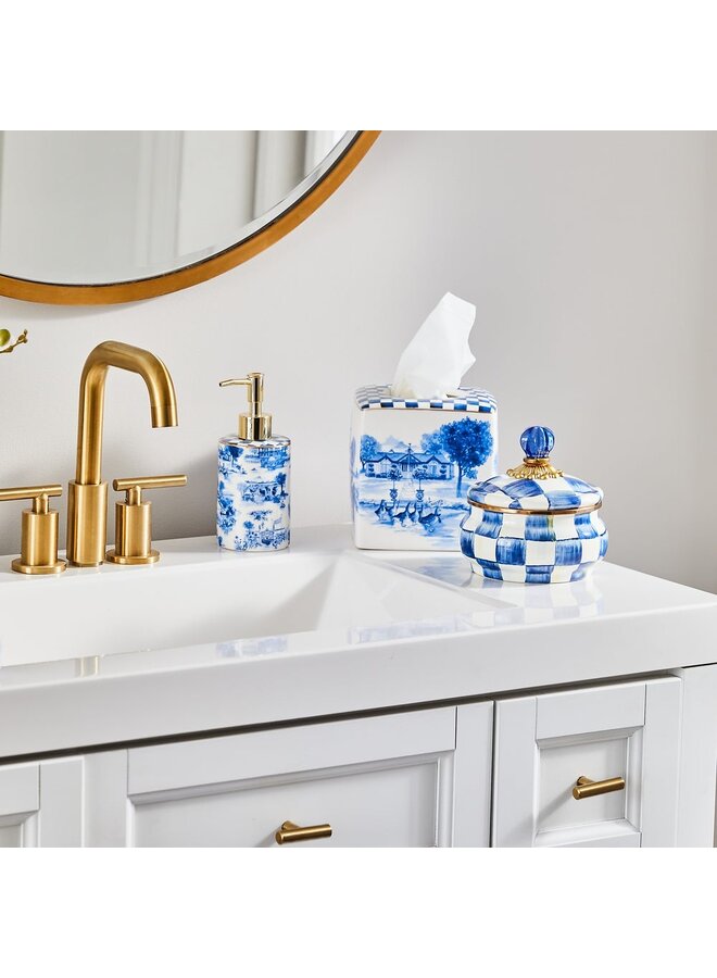 Royal Check Enamel Squashed Pot