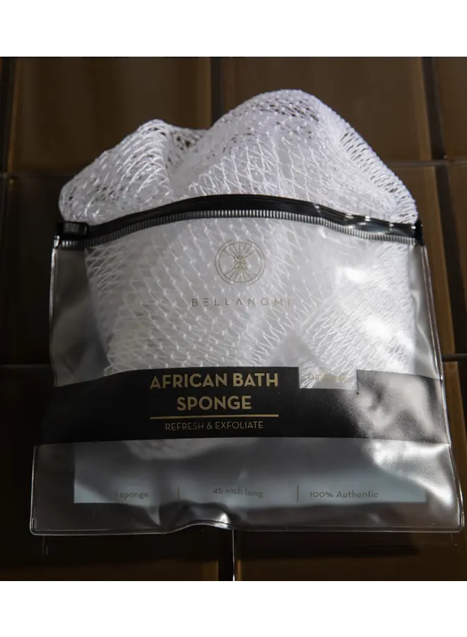 African Exfoliating Net Sponge 45" - White