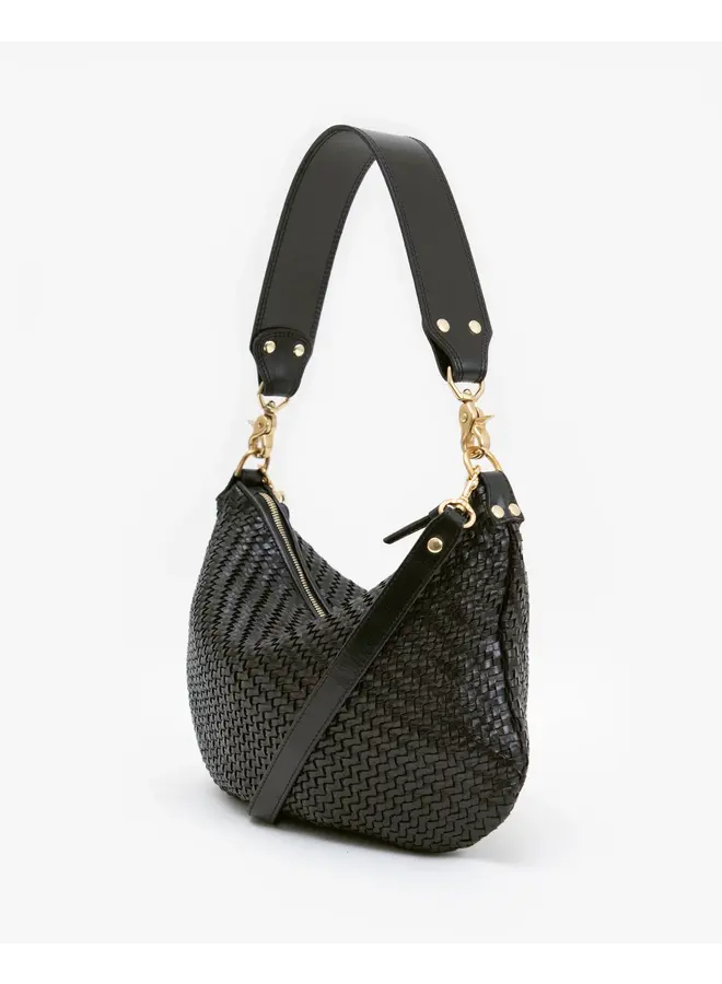 Moyen Messenger - Black Woven Zig Zag