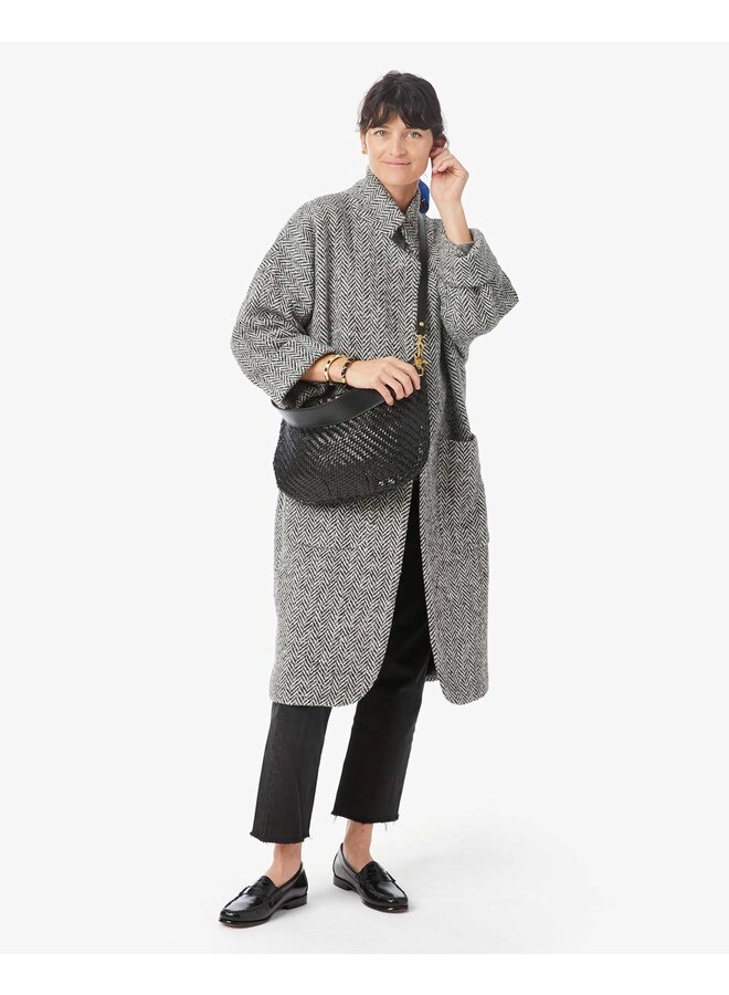 Moyen Messenger - Black Woven Zig Zag