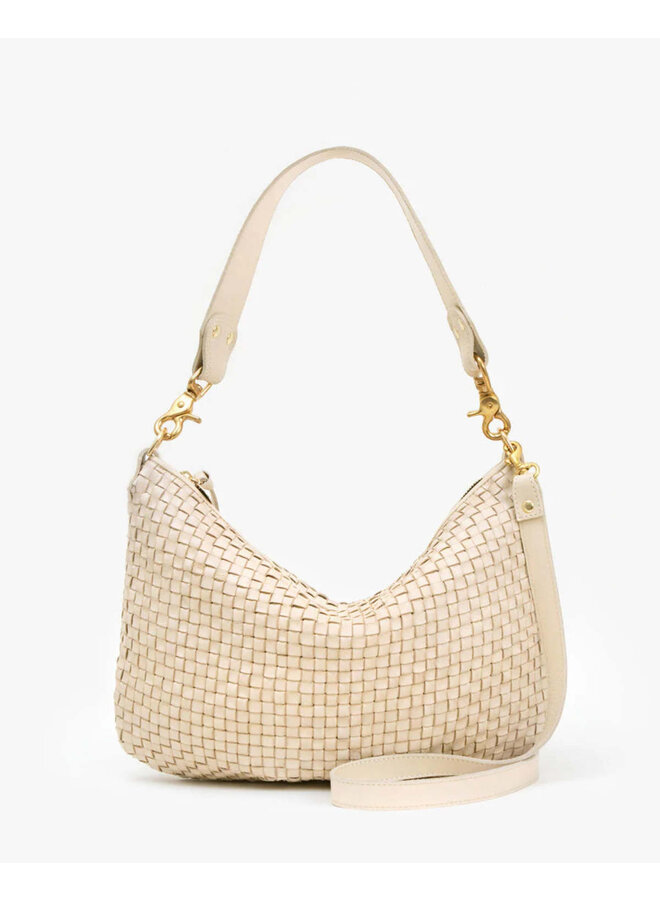 Moyen Messenger - Cream Woven Checker