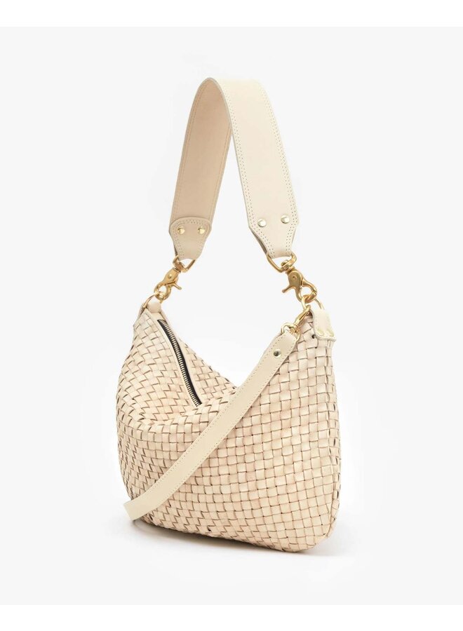 Moyen Messenger - Cream Woven Checker