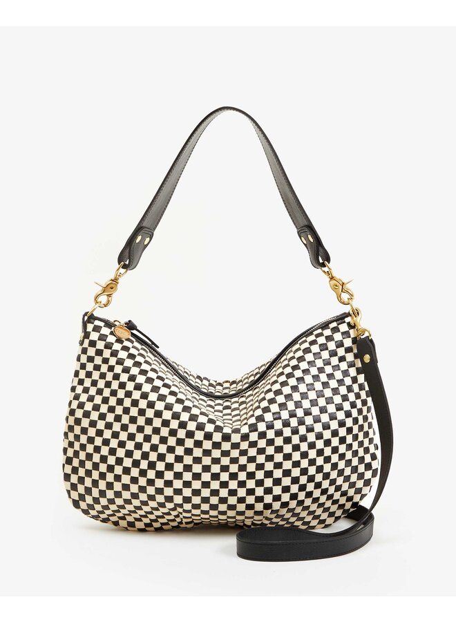 Moyen Messenger - Woven Checker - Black/Cream