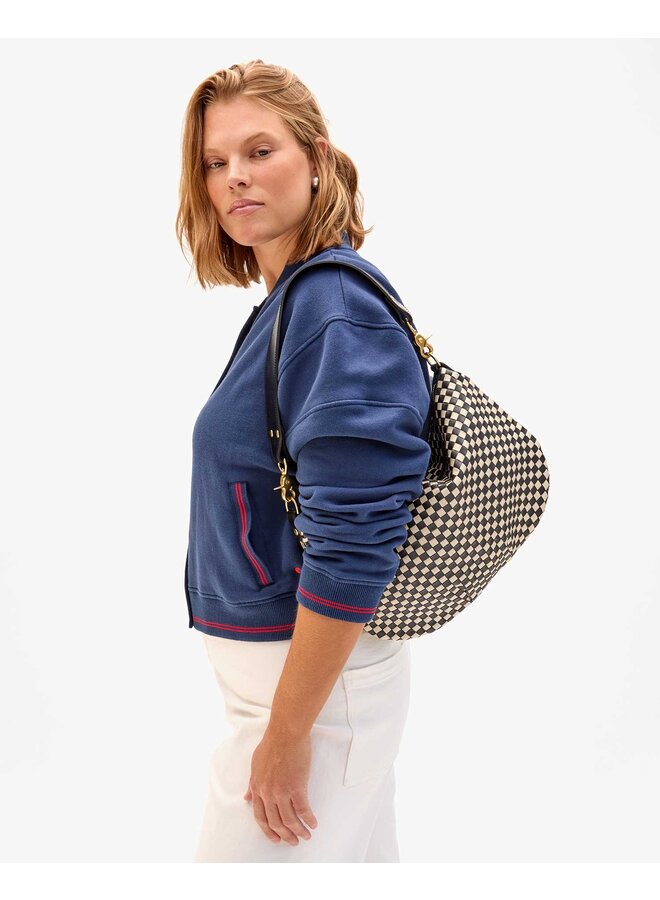 Moyen Messenger - Woven Checker - Black/Cream