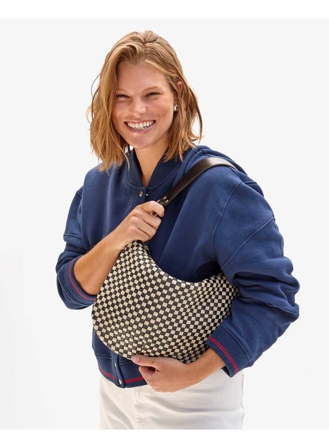Moyen Messenger - Woven Checker - Black/Cream