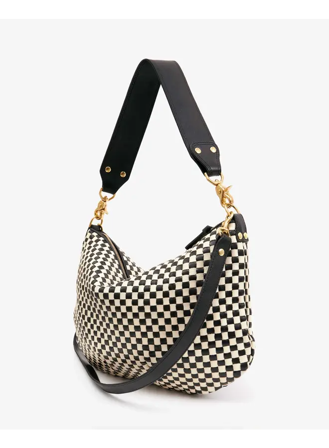 Moyen Messenger - Woven Checker - Black/Cream