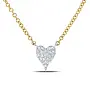 14K 2 Tone WY Diamond Pave Heart Necklace (0.05ct)