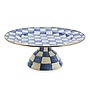 Royal Check Enamel Pedestal Platter - Large