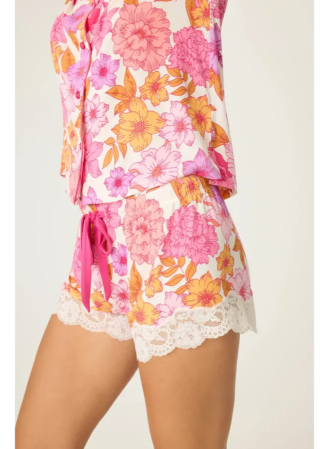 Sweet Dreams Floral Print Modal Shorts -