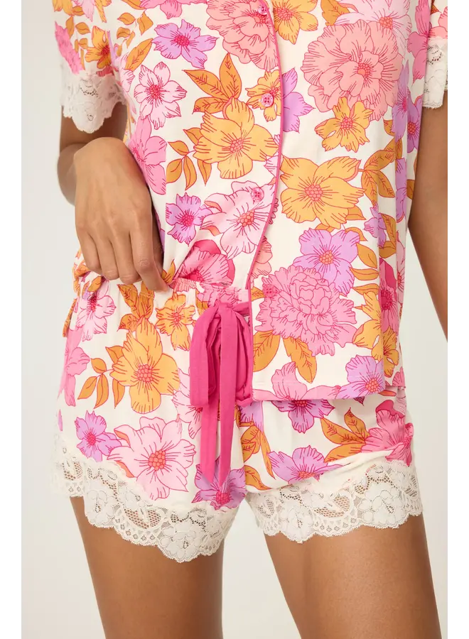 Sweet Dreams Floral Print Modal Shorts -
