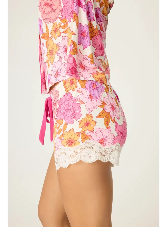 Sweet Dreams Floral Print Modal Shorts -