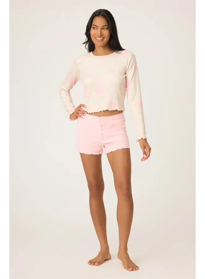 Stay Wild Pointelle Fitted Long Sleeve Top -