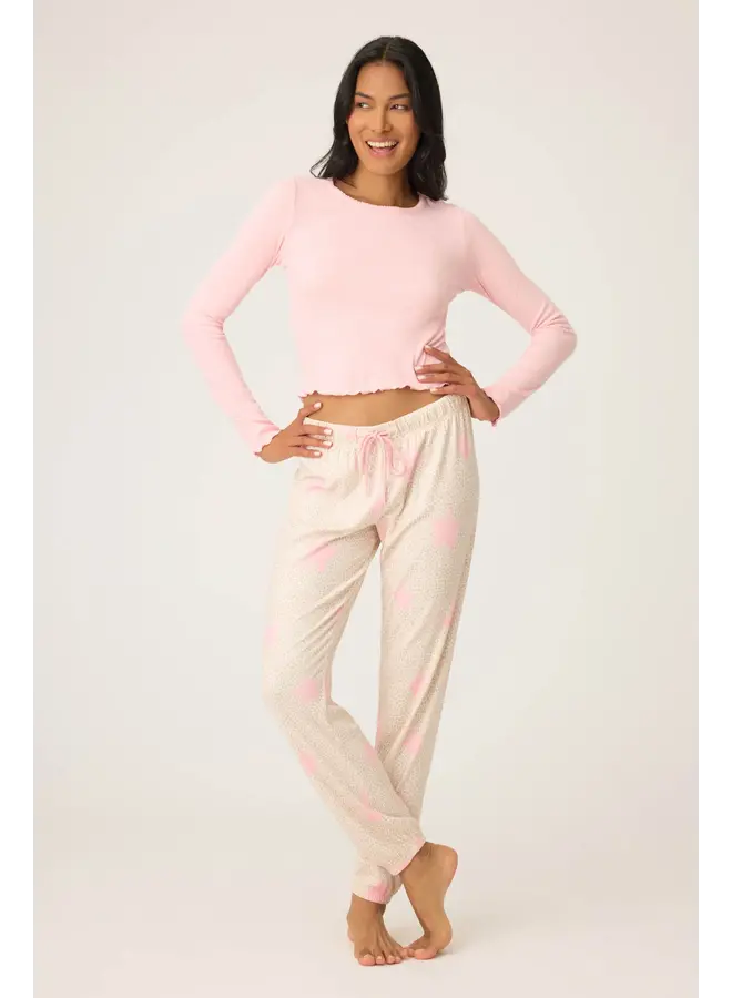 Stay Wild Pointelle Fitted Long Sleeve Top -