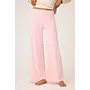 Stay Wild Solid Pointelle Lounge Pants - Pink