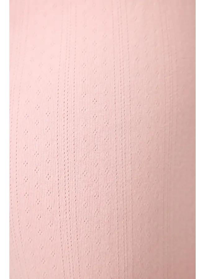 Stay Wild Solid Pointelle Lounge Pants - Pink