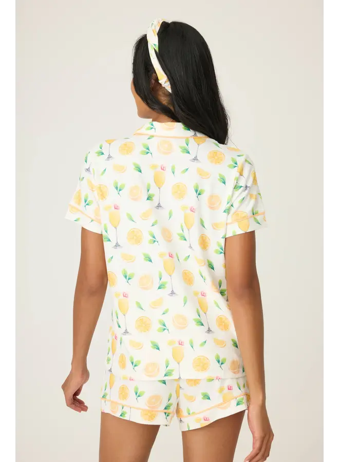 Mimosa Me Drink Print 3-piece PJ Short Set -