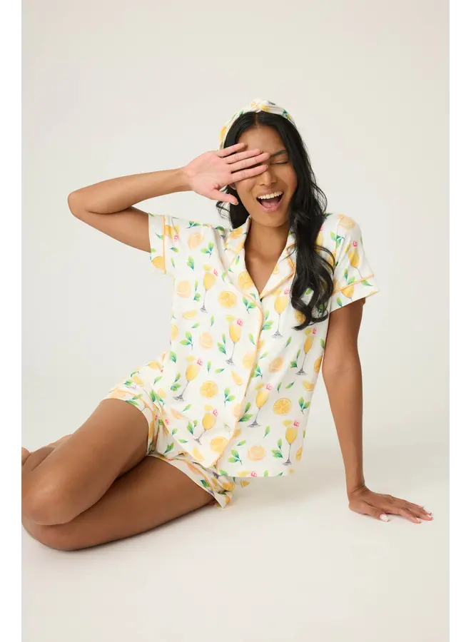 Mimosa Me Drink Print 3-piece PJ Short Set -