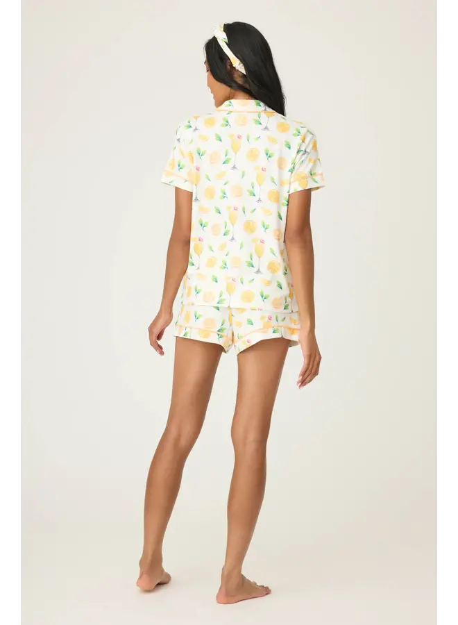 Mimosa Me Drink Print 3-piece PJ Short Set -