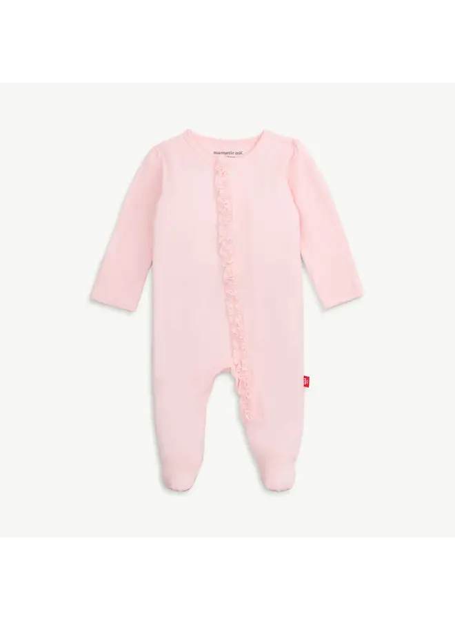 Pink Dogwood Modal Magnetic Ruffle Footie
