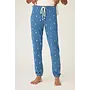 Love Club Banded Lounge Pants with Embroidered Hearts -