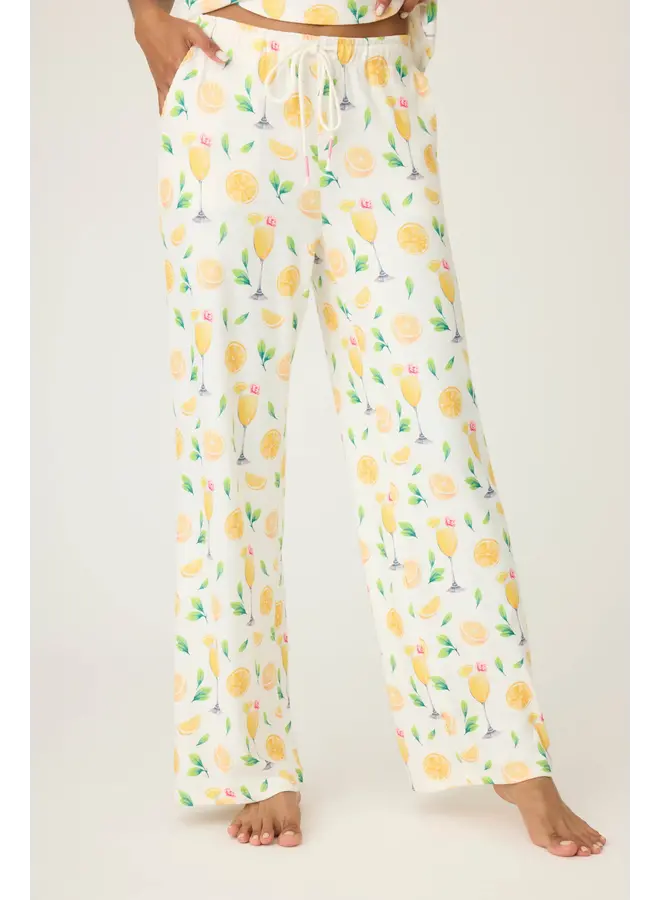 Mimosa Me Drink Print Pants -