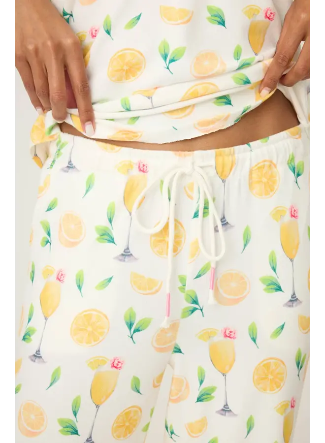 Mimosa Me Drink Print Pants -