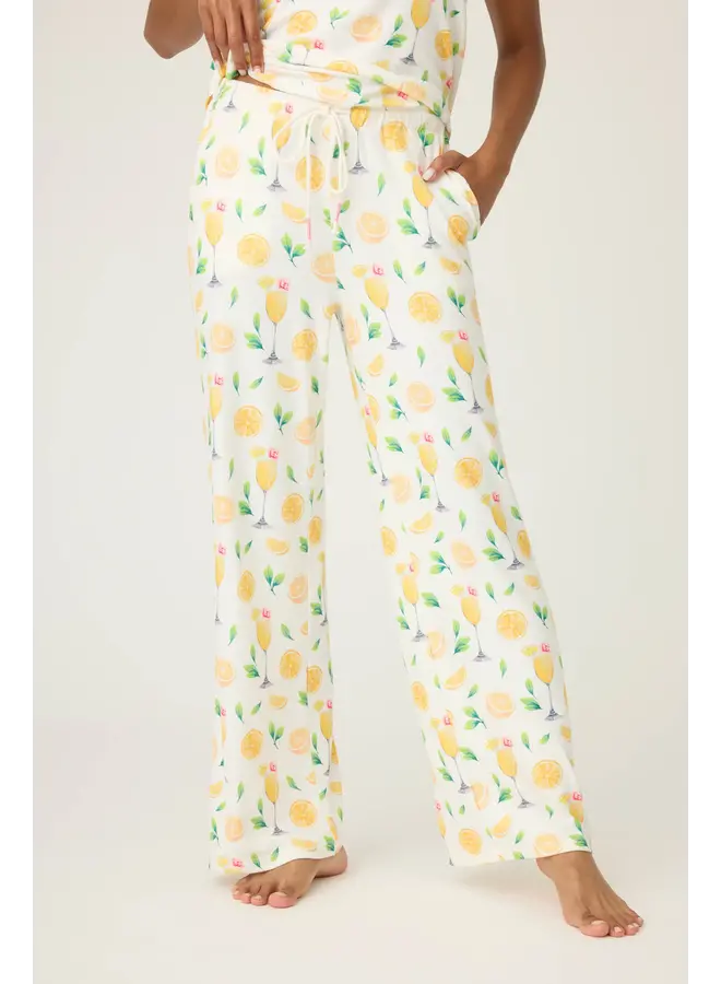 Mimosa Me Drink Print Pants -