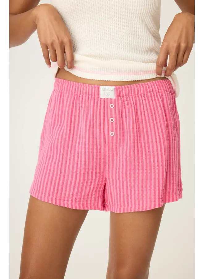 Back From the Beach Striped Gauze Shorts -