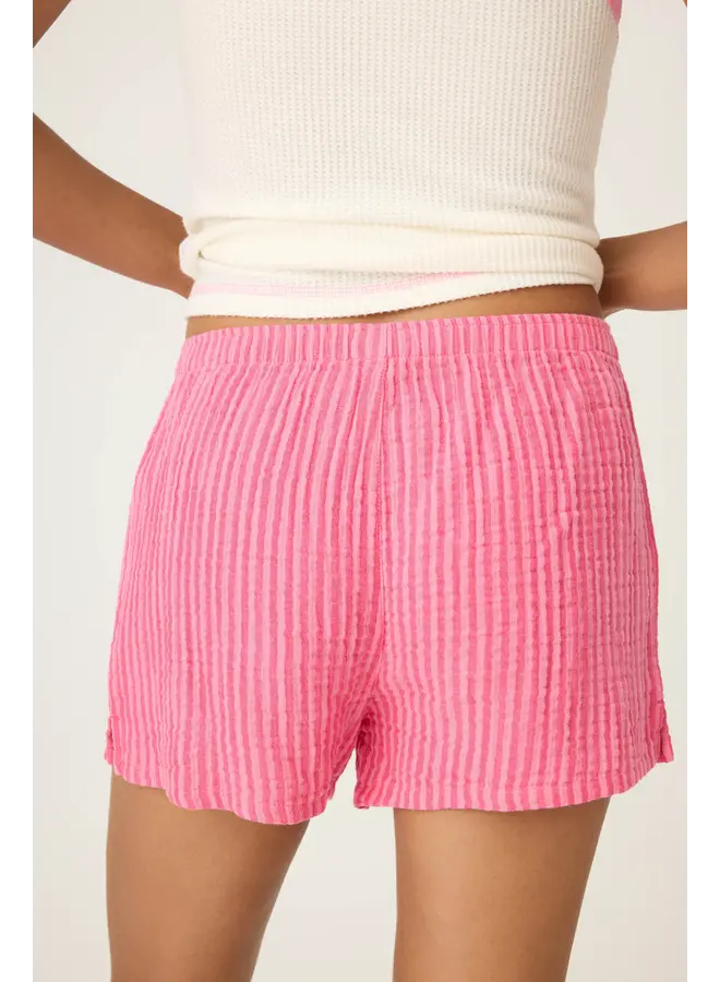 Back From the Beach Striped Gauze Shorts -