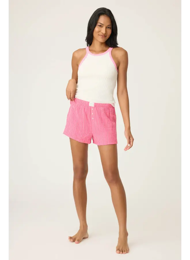 Back From the Beach Striped Gauze Shorts -