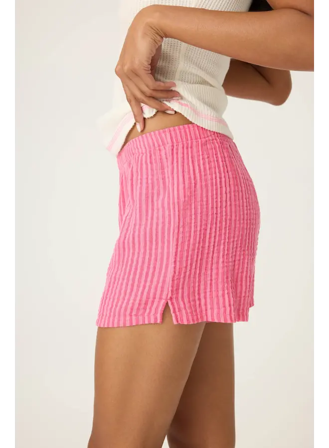 Back From the Beach Striped Gauze Shorts -