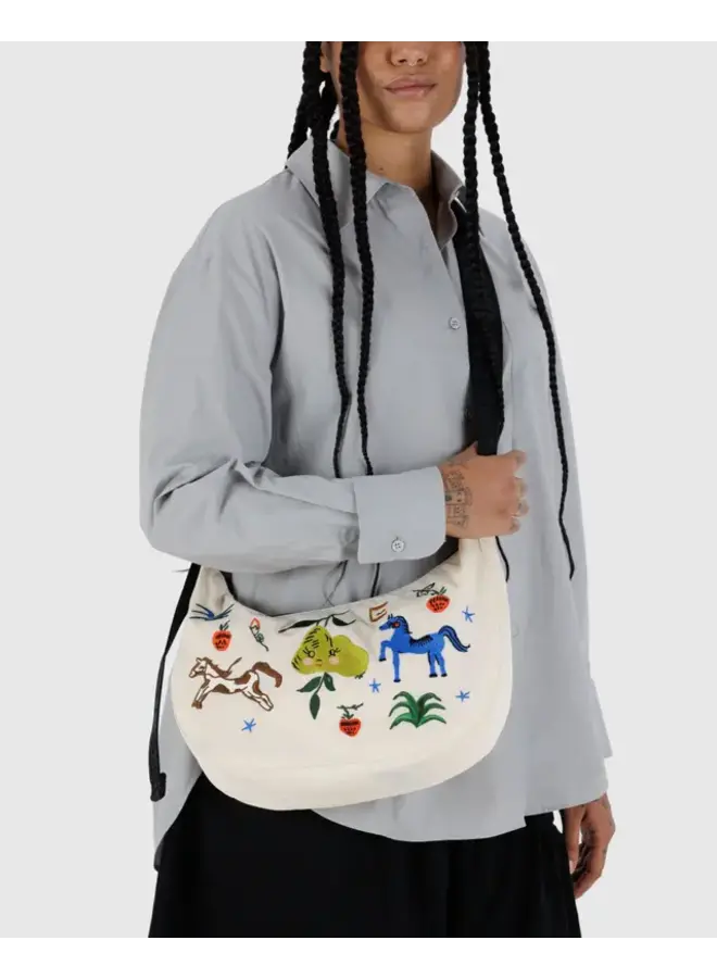 Medium Nylon Crescent Bag -