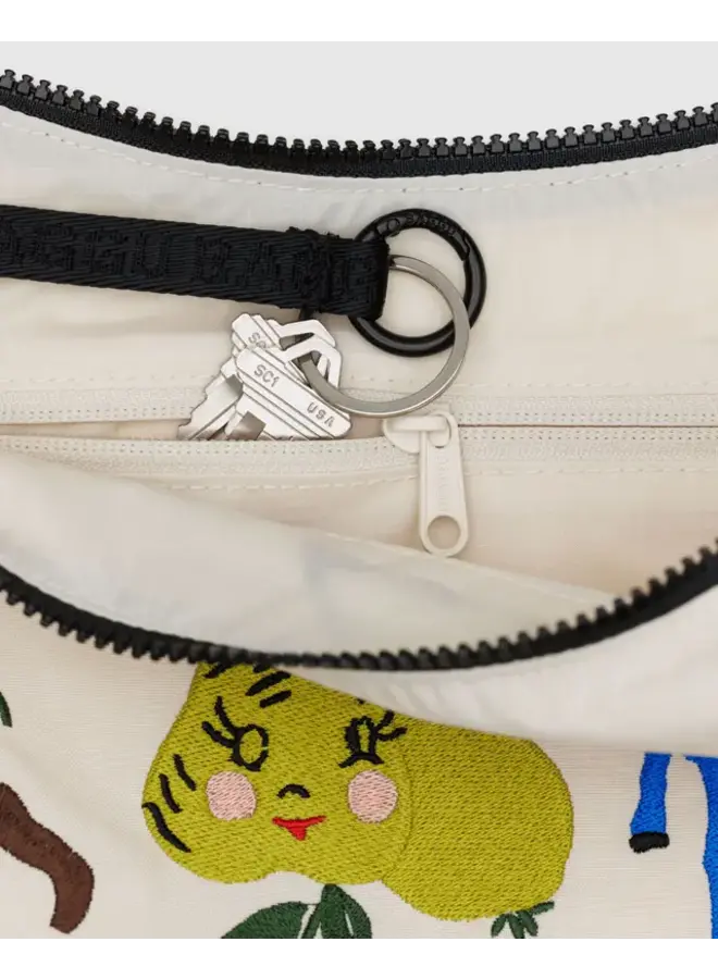 Medium Nylon Crescent Bag -