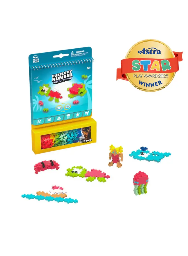 Puzzle By Number Activity Pad - Ocean