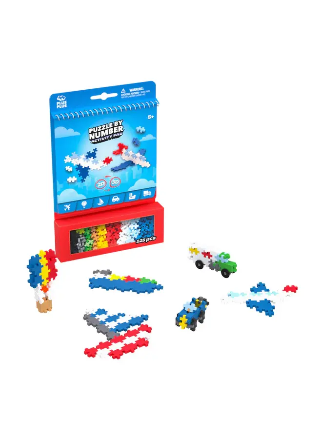Puzzle By Number Activity Pad - Transportation