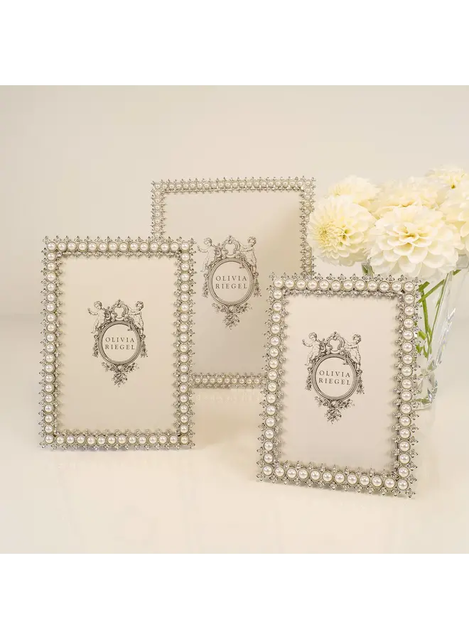 Silver Crystal & Pearl 8"x10" Frame