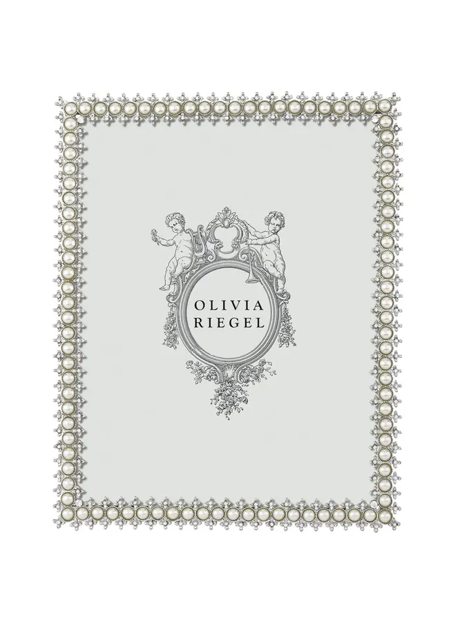 Silver Crystal & Pearl 8"x10" Frame