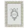 Silver Crystal & Pearl 4"x6" Frame