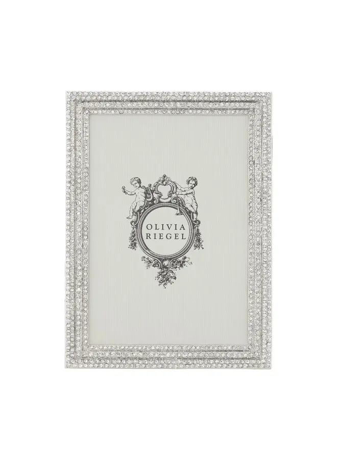 Silver Classic Crystal Pavé 5" x 7" Frame