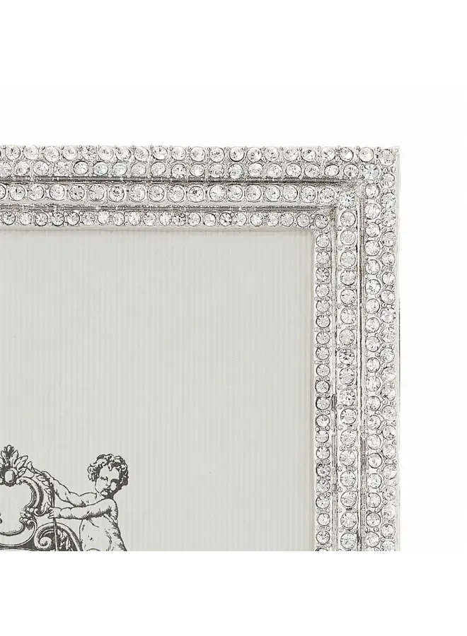 Silver Classic Crystal Pavé 5" x 7" Frame