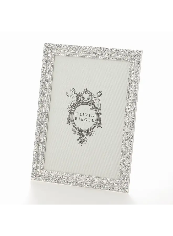 Silver Classic Crystal Pavé 5" x 7" Frame