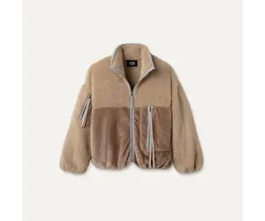 Marlene Sherpa Jacket II - - ivory & birch