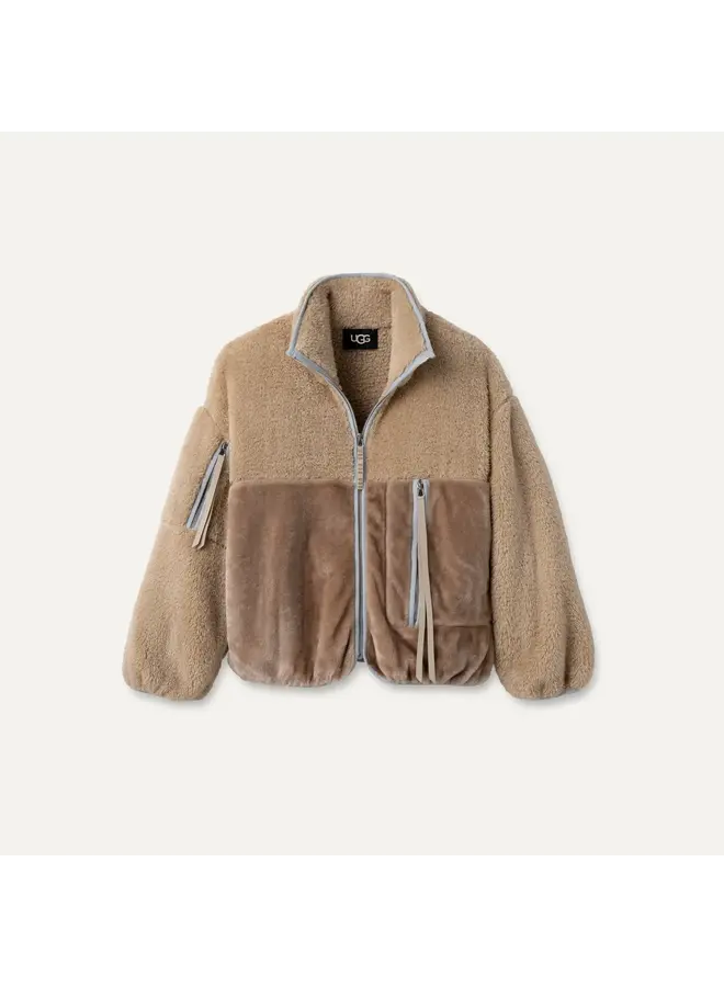 Marlene Sherpa Jacket II - - ivory & birch