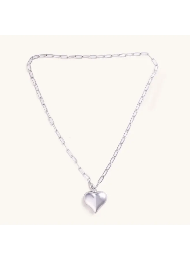 Bubble Heart Necklace - Silver