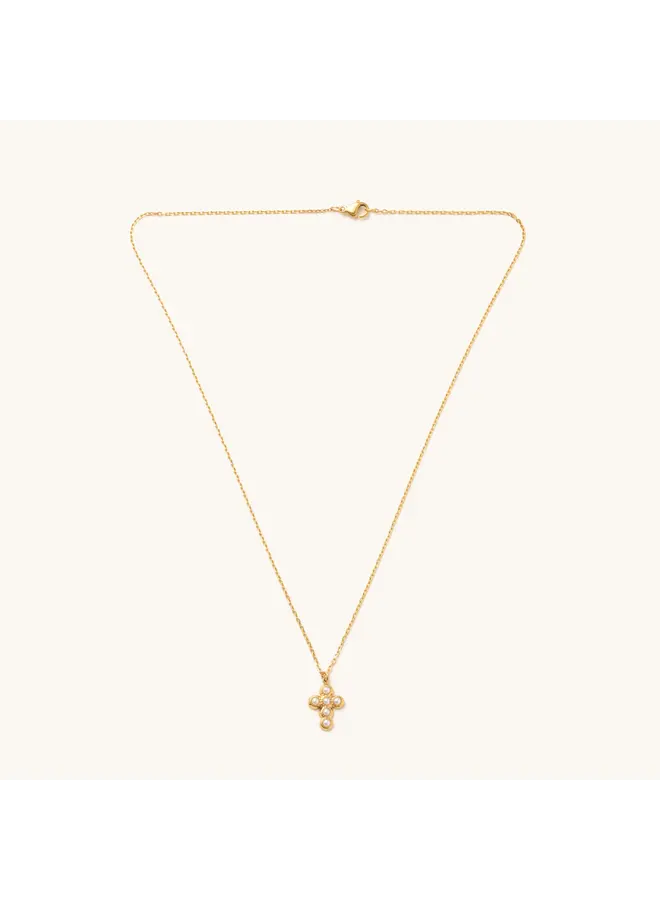 Pearl Cross Necklace